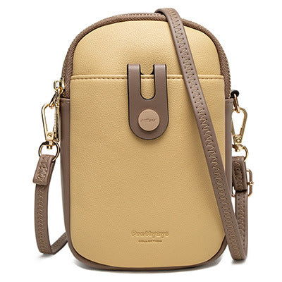 Wholesale PU Embroidered Vertical Zipper Single Shoulder Crossbody Bag